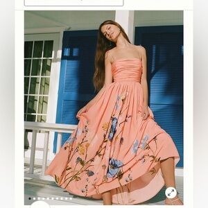 The Lorelei Ruched Bodice Midi Dress by Anthropologie